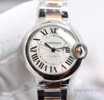 V6 Factory Swiss Cartier Ballon Bleu Two Tone Rose Gold Watch 33mm